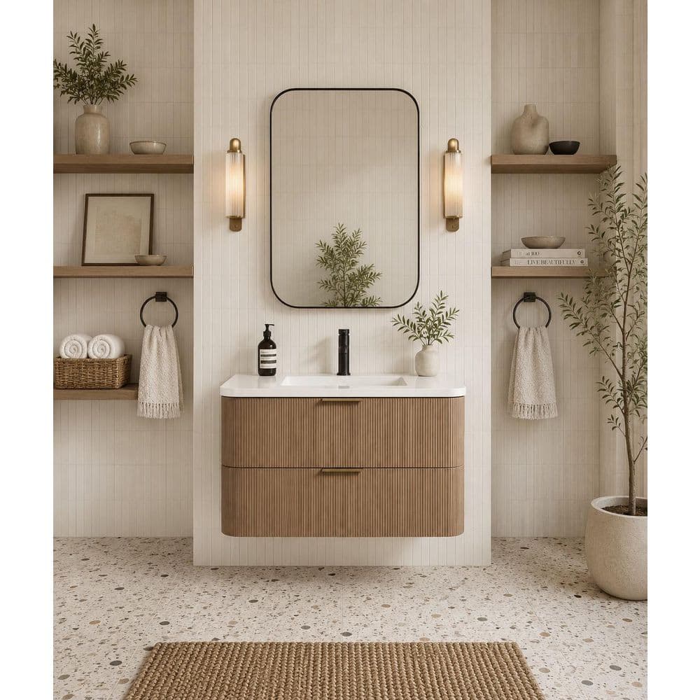Chantal 30 in. W x 21 in. D x 22 in. H Single Bath Vanity in Smoke Oak with Engineered Quartz Top in White w White Basin price history on PriceWatchPro
