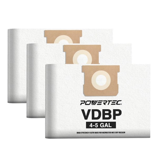 4-5 Gallon Shop Vacuum Bag for Vacmaster VDBP, Replacement Filter Bags for Vacmaster VQ407S, VWM510 Dust Bag (3-Pack )