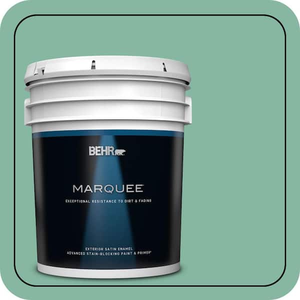 BEHR MARQUEE 5 gal. #480D-4 Indian Ocean Satin Enamel Exterior Paint & Primer