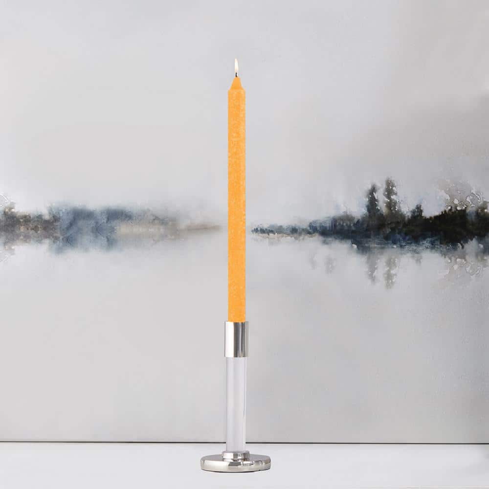 Butterscotch Beeswax Enhanced Unscented Taper Candles, 12-Inch Set