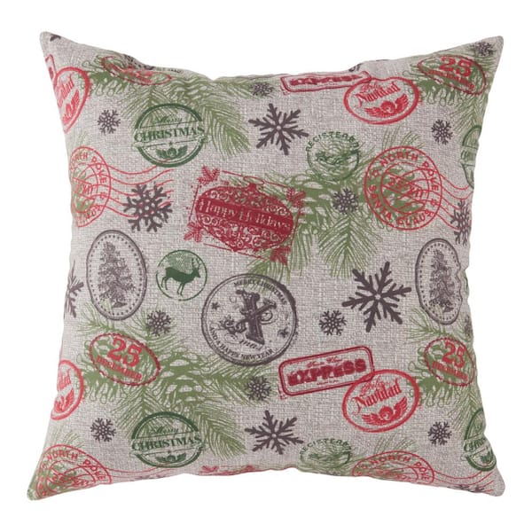 Greendale Home Fashions Workshop 18 in. x 18 in. Holiday Throw Pillow