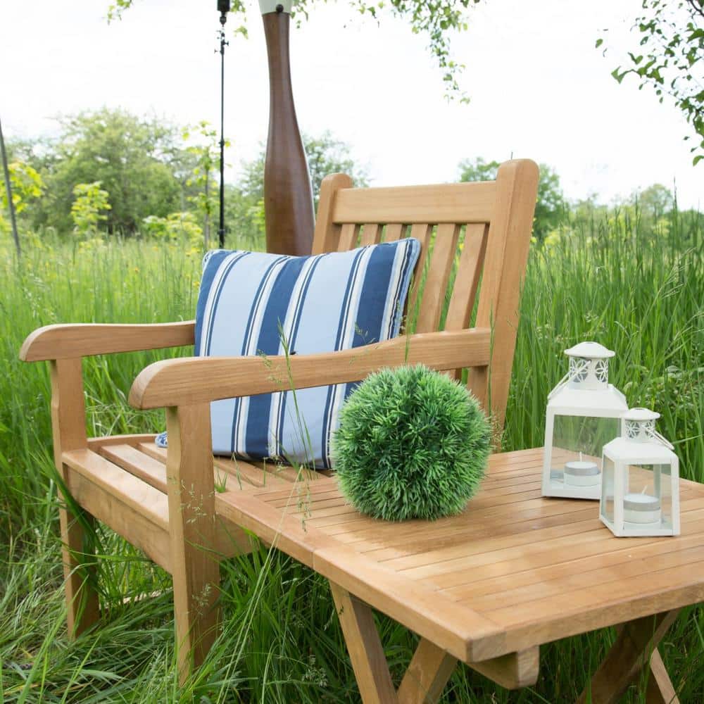 Outdoor 20" Square Teak Folding Side Table