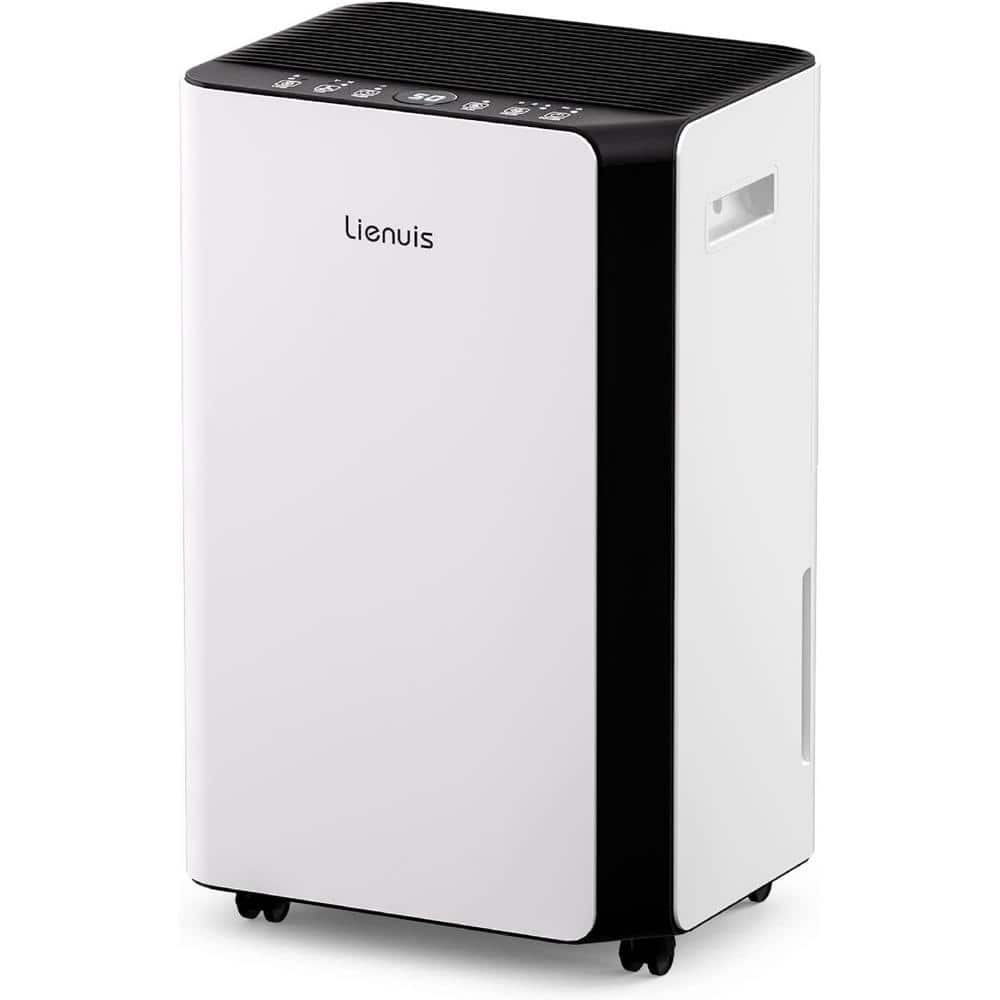 45. pt. 3500 sq. ft. Dehumidifier in White with Smart Dry for Bedroom, Base