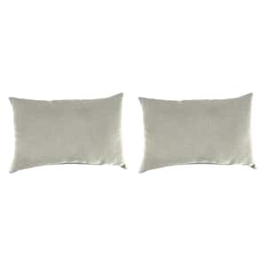 18 in. L x 12 in. W x 4 in. T McHusk Stone Outdoor Lumbar Throw Pillow (2-Pack)