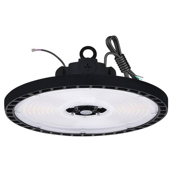 Integrated LED 300-Watt UFO High Bay Light, 2CCT, Up to 42600LM, 90º Beam, Dimmable, IP65, UL, DLC Premium Black