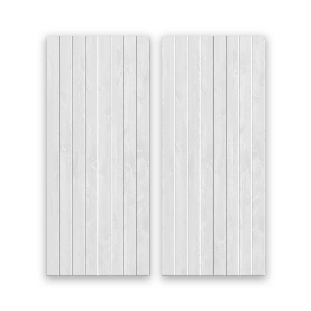 84 in. x 84 in. Hollow Core White Stained Pine Wood Interior Double Sliding Closet Doors price history on PriceWatchPro