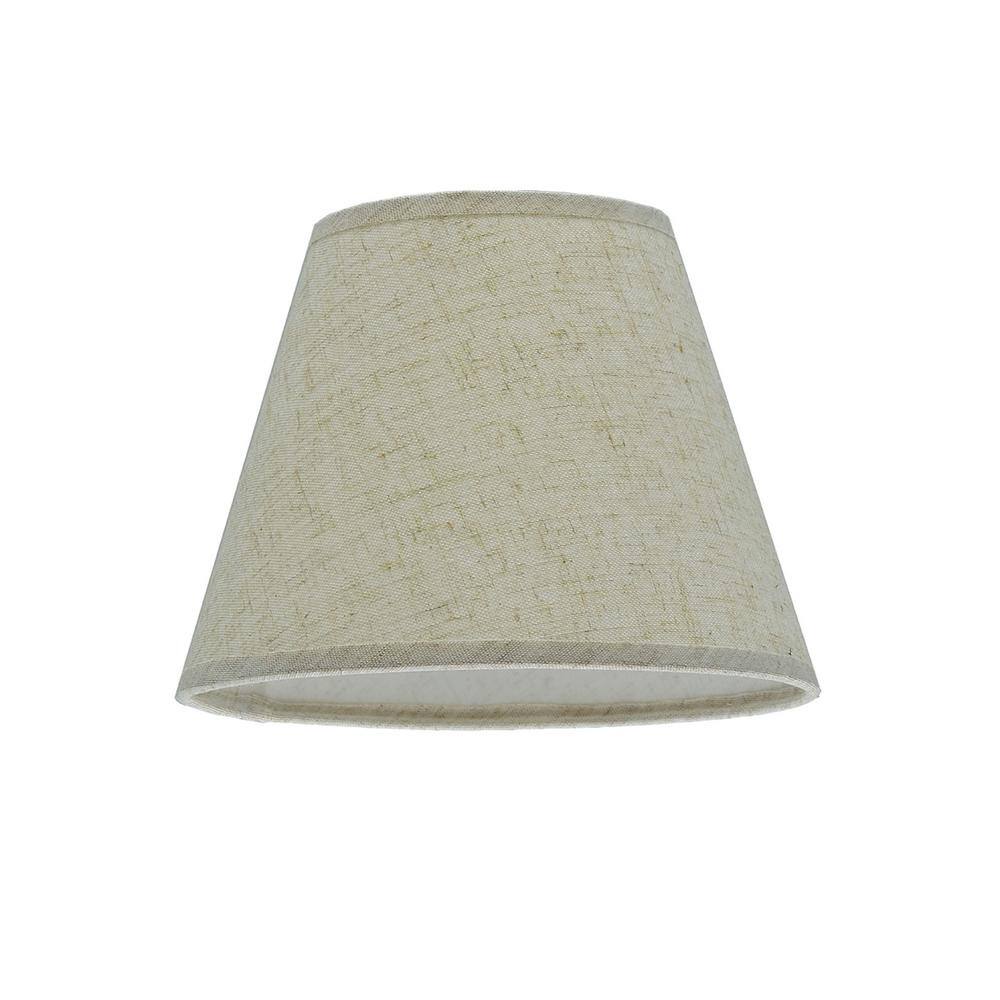 Flaxen Linen Empire Lamp Shade with Spider Construction, 9"