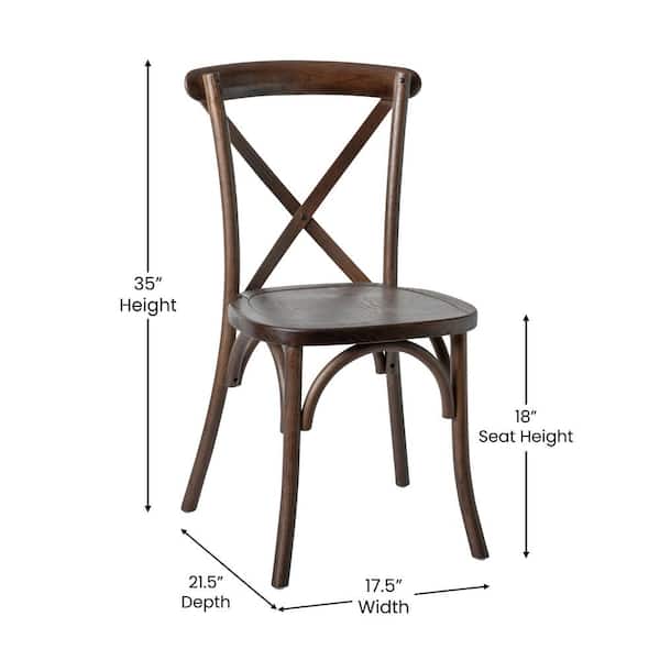 Carnegy Avenue Mahogany Wood Cross Back Chairs (Set of 2) CGA-XU