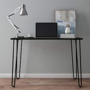 19.5 in. Black Computer Desk with Hairpin Legs