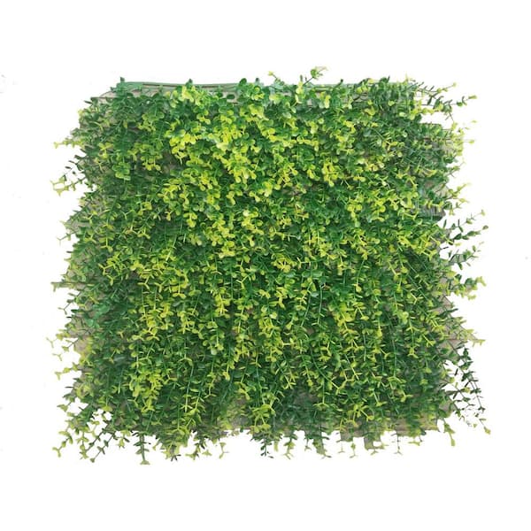 Ejoy 20 in. x 20 in. Ficus Artificial Boxwood Hedge Privacy Screen Mat for Indoor and Outdoor Wall Decor (Set of 4/Piece)