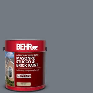 1 gal. #N510-5 Liquid Mercury color Satin Interior/Exterior Masonry, Stucco and Brick Paint