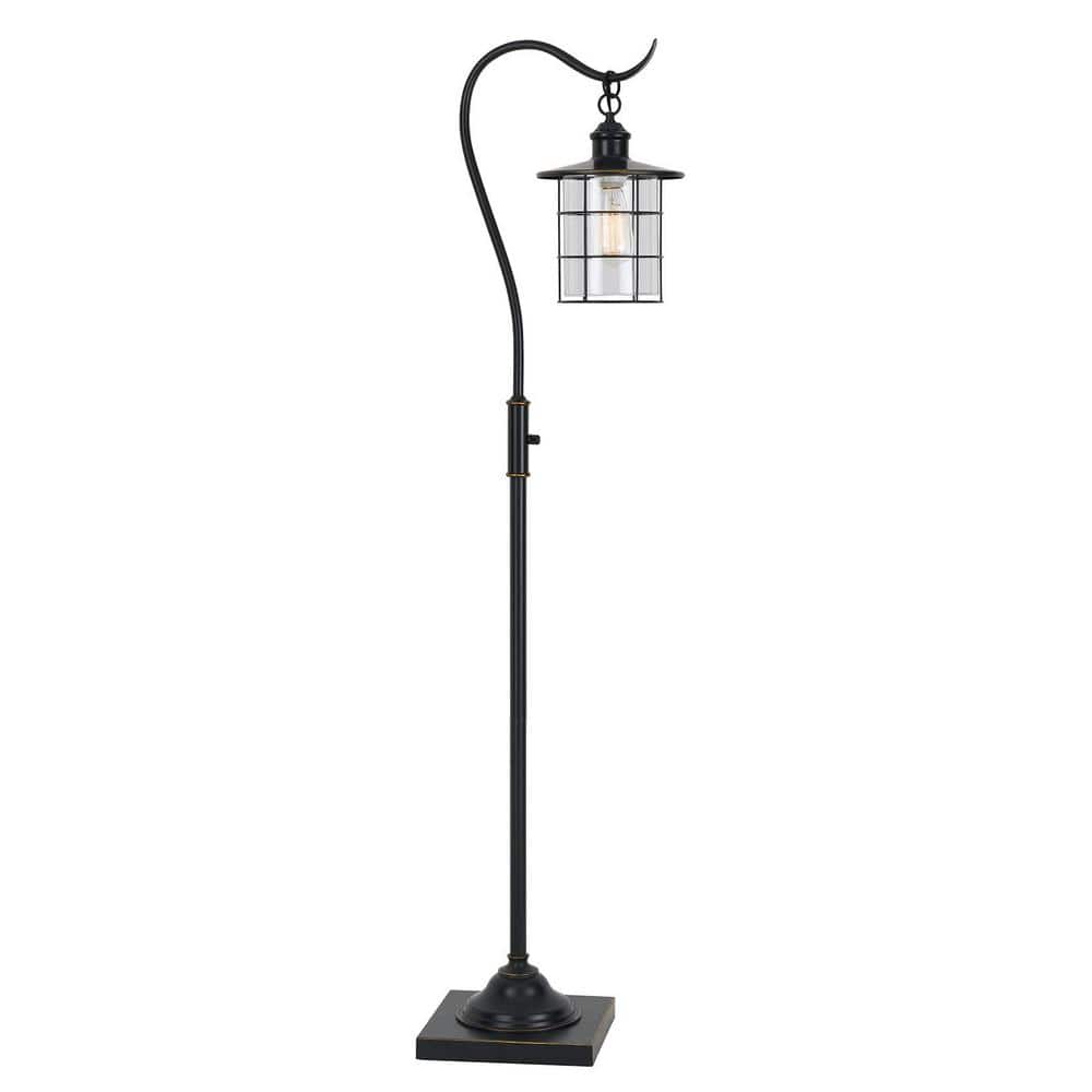 59.5 in. Bronze 1 Dimmable (Full Range) Standard Floor Lamp for Living Room with Glass Drum Shade price history on PriceWatchPro