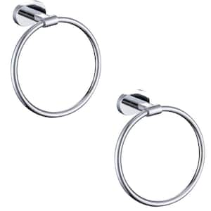 Wall Mounted Towel Ring in Stainless Steel Polished Chrome-2 Pack