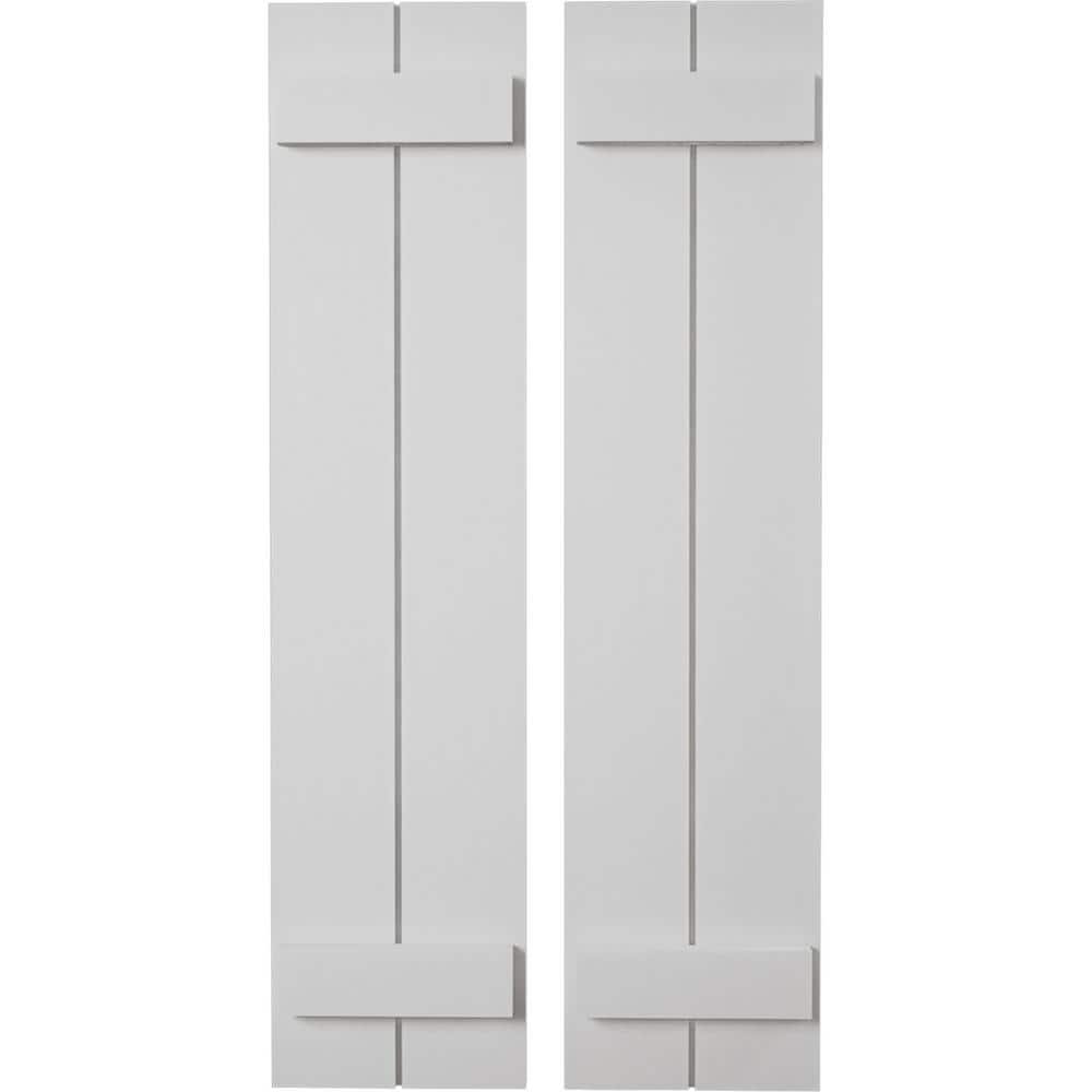 11 in. x 40 in. Timberthane Polyurethane 2-Board Joined Board-n-Batten Smooth Faux Wood Shutters Pair price history on PriceWatchPro