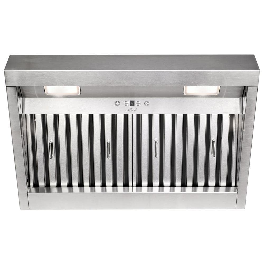 30 in. 600 CFM Ducted Insert Range Hood in Stainless Steel with Dimmable LE