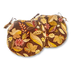 Timberland Floral 15 in. Round Outdoor Seat Cushion (2-Pack)