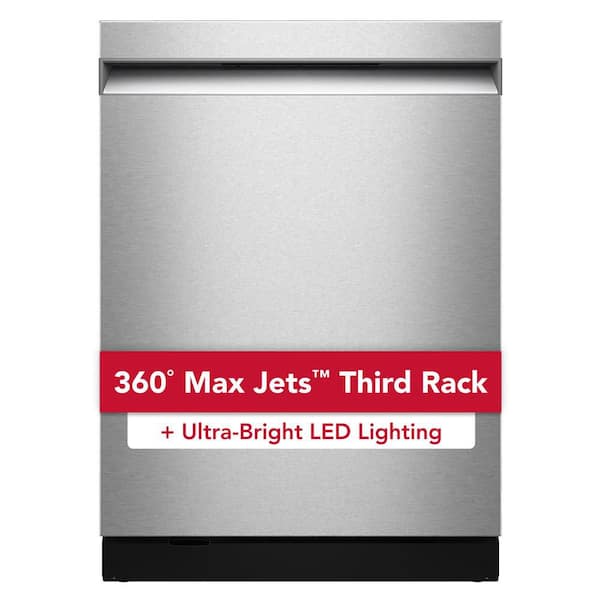 24 in. Top Control Built-In Tall Tub Dishwasher in PrintShield Stainless with Ultra-bright LED Lighting