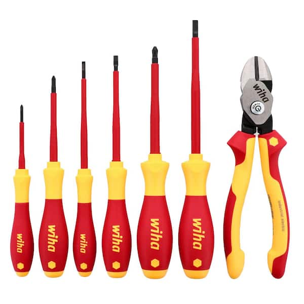 1000-Volt Insulated BiCut Compound Cutters and Screwdriver Set (7-Piece)