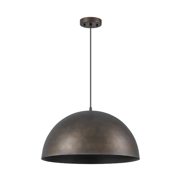 Rennnsan Nicholas 1-Light Coffee Brown Rubbed Gold Oversized