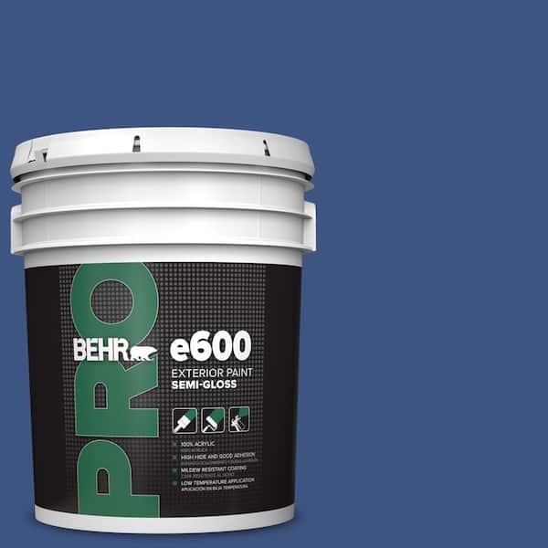 BEHR PRO 5 gal. #S-G-600 Deep Azure Semi-Gloss Exterior Paint