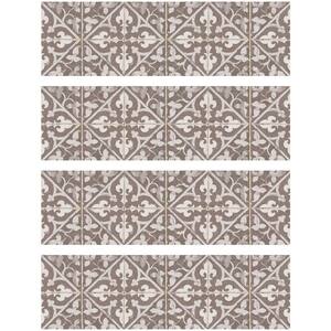 FlorArt Javid 8.5 in. x 30 in. Indoor Stair Tread Covers (Set of 4)
