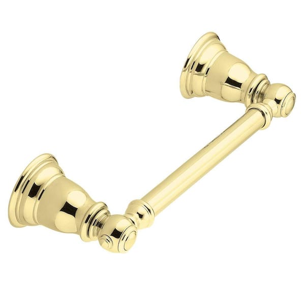 MOEN Kingsley Pivoting Double Post Toilet Paper Holder in Polished Brass