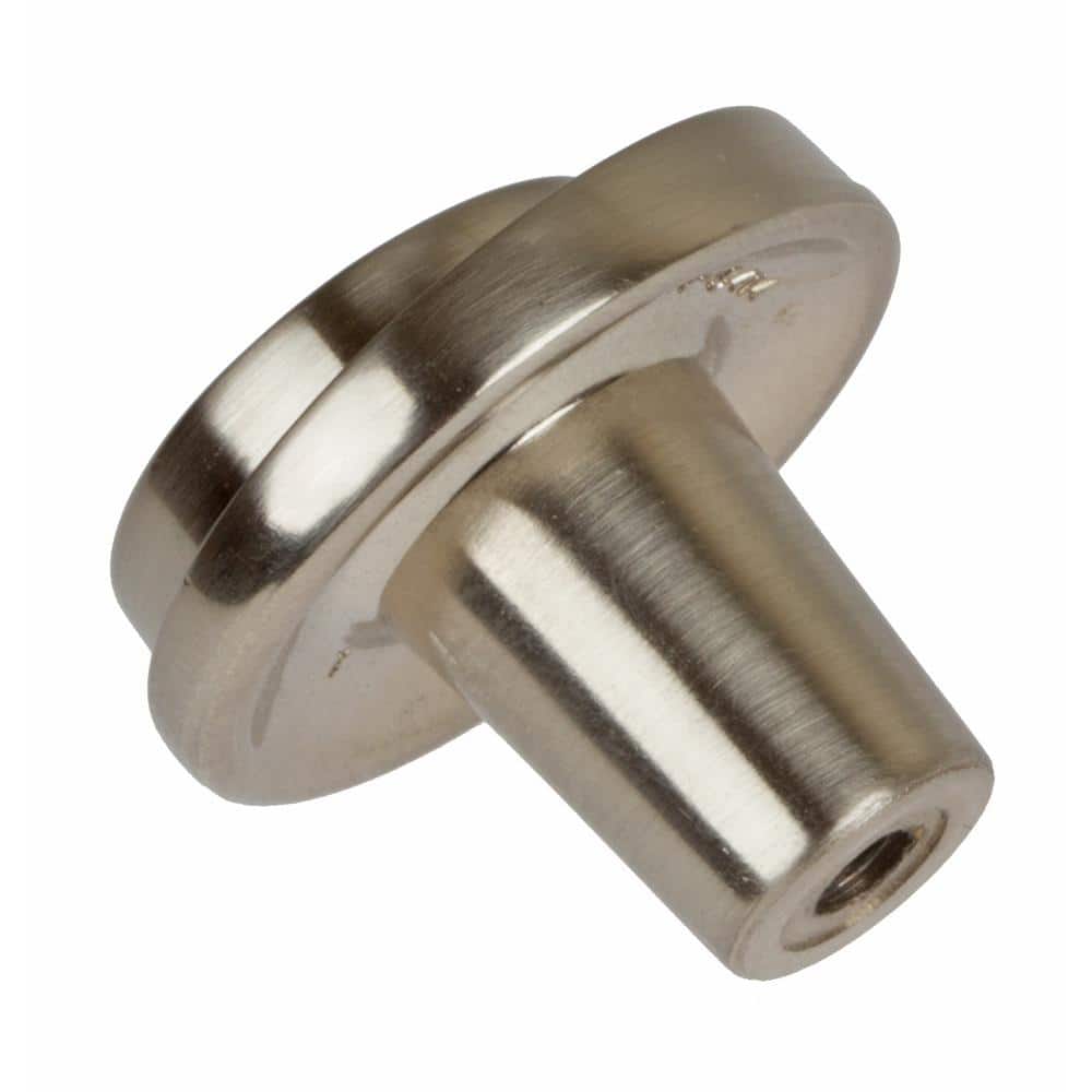 Brushed Nickel Round Cabinet Knob with Mounting Hardware