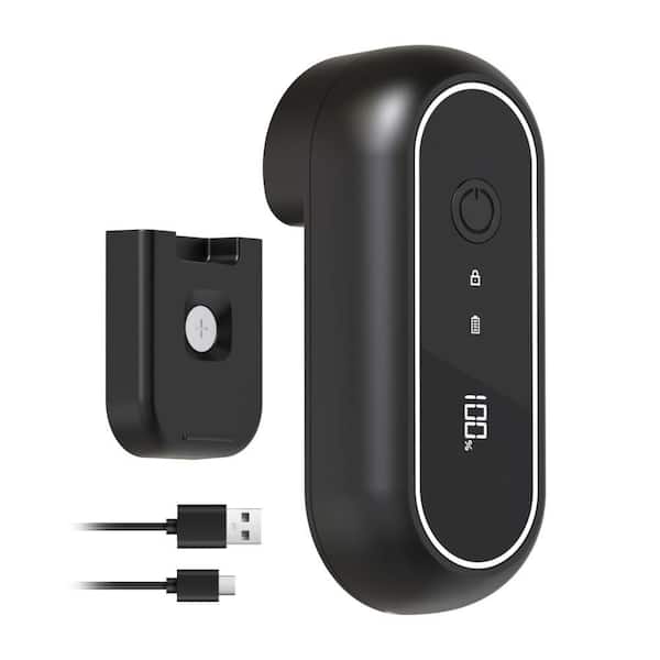 Turbo Rechargeable Can Opener for Smooth Edge, Auto-Stop, LED Display, Wall-Mountable, Side Cut, USB-C Charging, Black