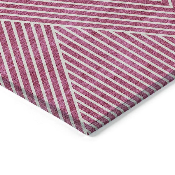Chantille Machine Washable Indoor/Outdoor Abstract ACN937 Blush 8 ft. x 8 ft. Area Rug