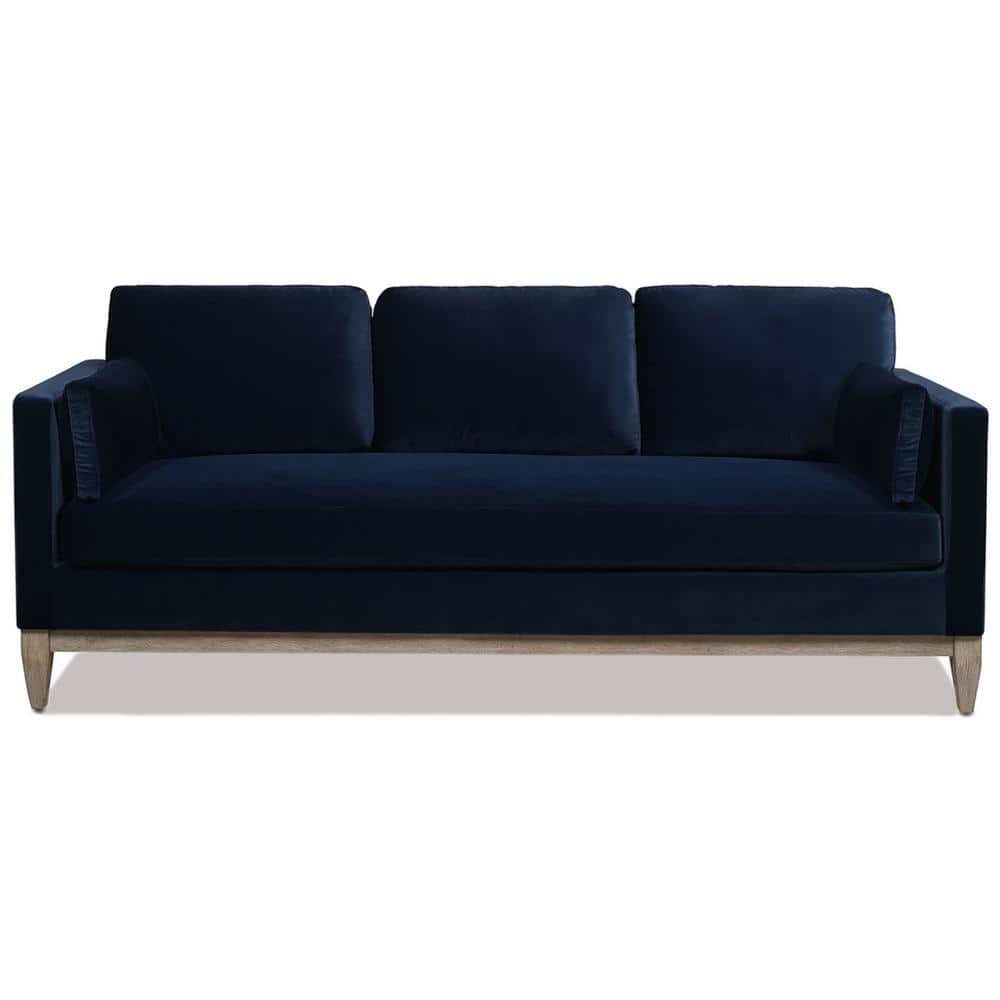 Knox 84" Lawson Track Arm Sofa in Dark Navy Blue Performance Velvet