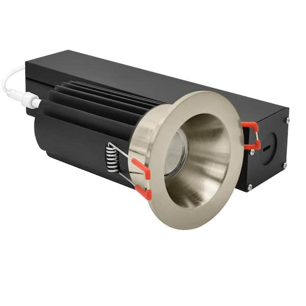 2 in. Integrated LED Regressed Recessed Light w/ Round Brushed Nickel Trim, 5CCT, Dimmable, 14/20-Watt, 60°, 1200/1700LM