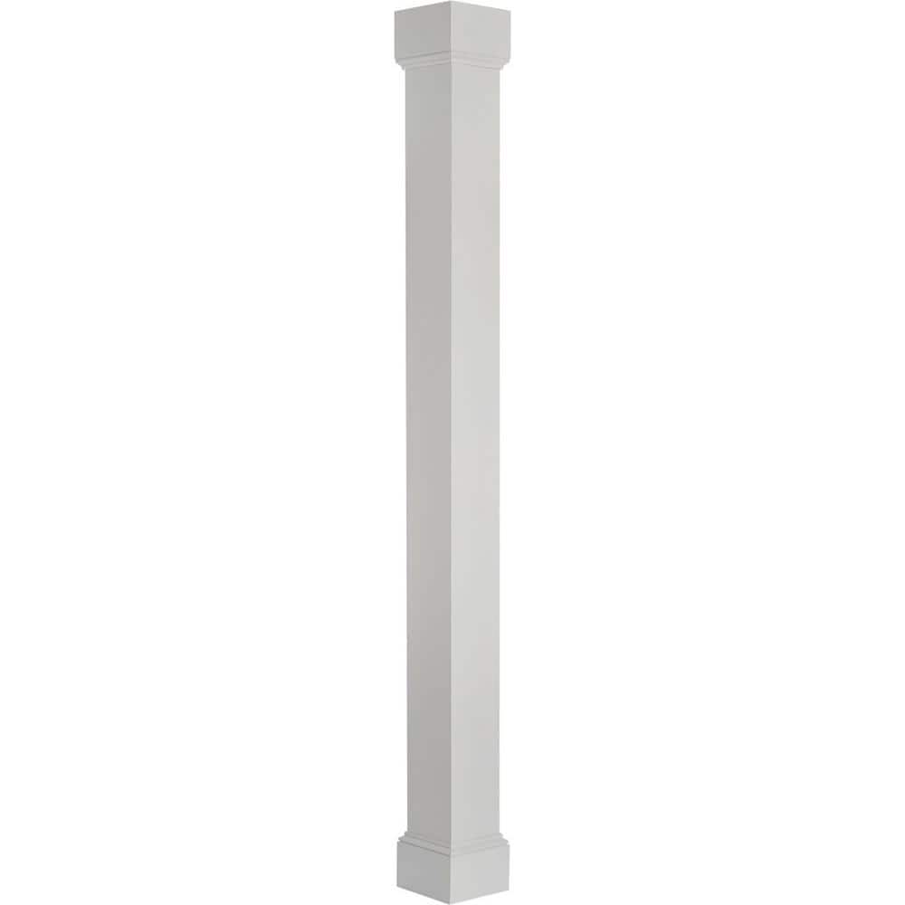 Pole Wrap 4 Basement Column Base & Cap Set Unfinished Oak 85CB40