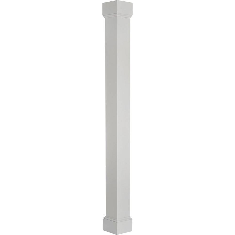 AFCO Industries 12' x 7-1/4"" Endura-Aluminum Natchez Style Column, Square Shaft (Load-Bearing 20,000 lbs), Non-Tapered, Textured Bronze -  EA0812ENPSBNANA