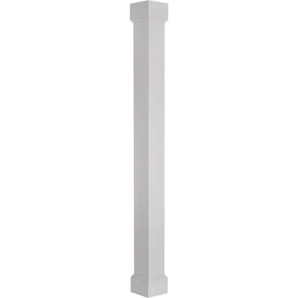 AFCO Industries 12' x 9" Endura-Aluminum Natchez Style Column, Square Shaft (Load-Bearing 15,000 lbs.) Non-Tapered, Wicker