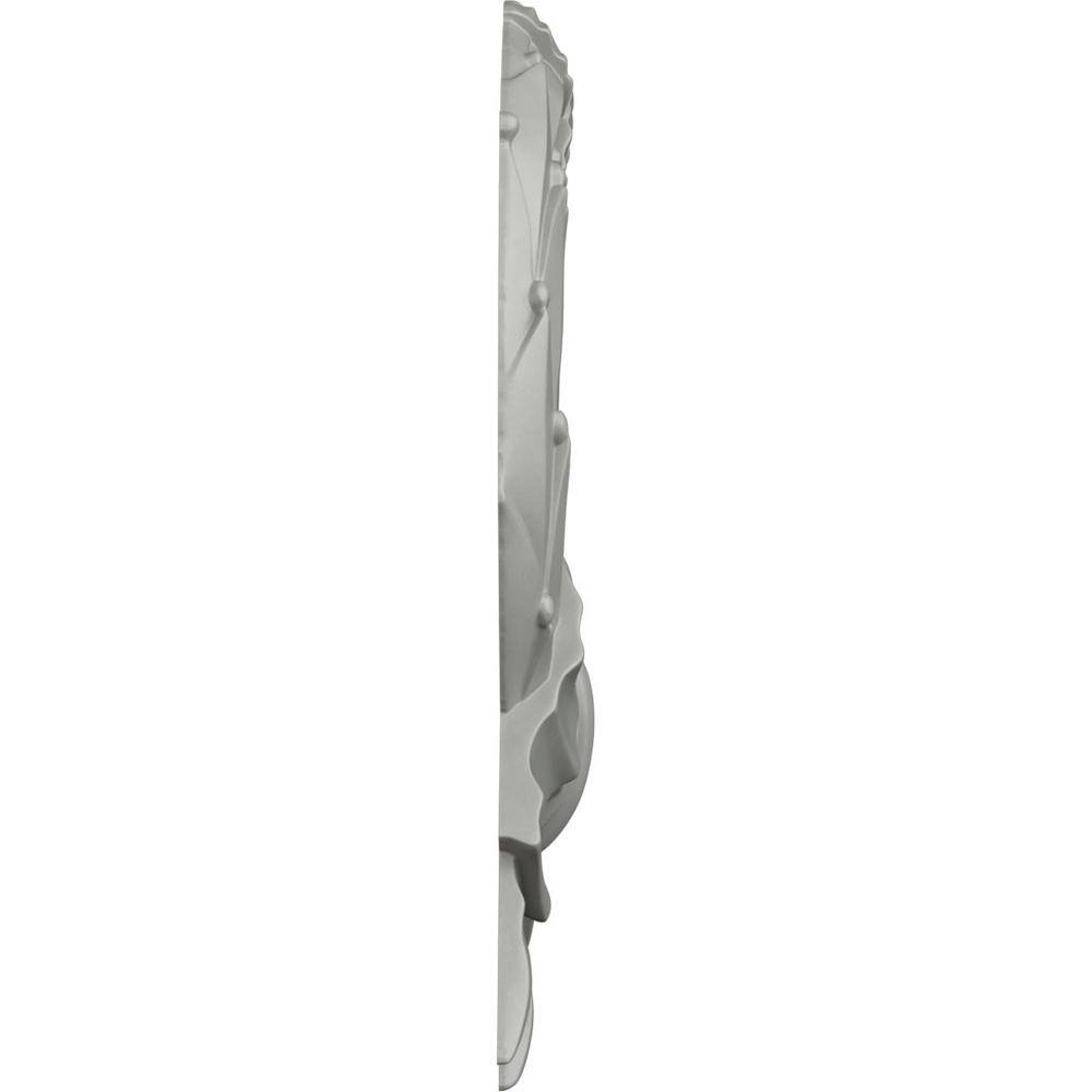 Primed White Urethane Wreath Onlay Scroll 11.38'' H x 10.25'' W