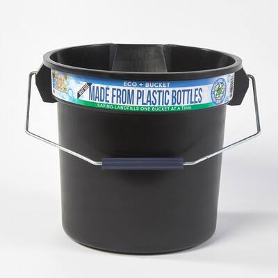 3.5 Gal. Black Round 14 Qt. Utility ECO Bucket 100% Made from Recycled Water Bottles