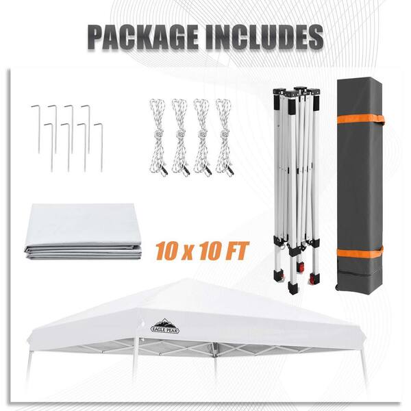 EAGLE PEAK 10 ft. x 10 ft. Slant Leg Instant Outdoor Canopy