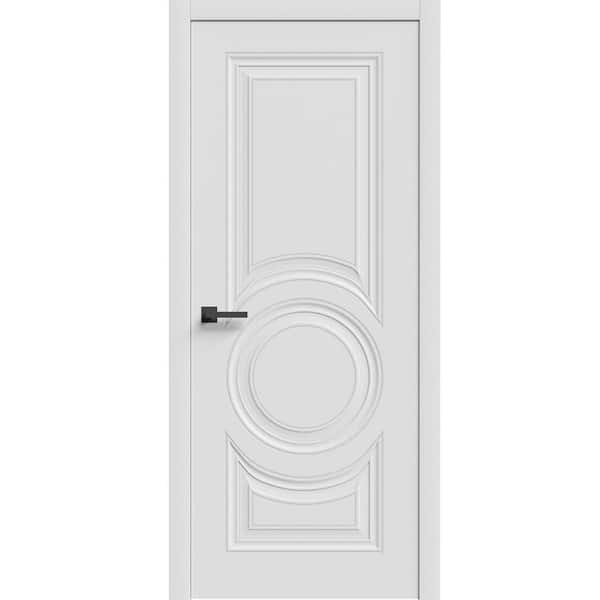 7801 32 in. x 80 in. Sold Core White Color Wood Interior Door Kit with Quick Assemble Jamb
