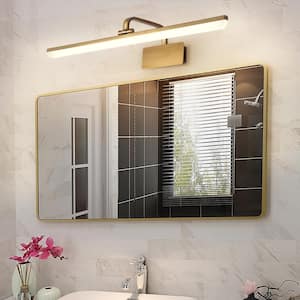 Nimbus 27.6 in.W 1-Light Brass LED Bathroom Vanity-Light Bar Wall Sconce in Warm White 3000K