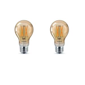 Amber A19 LED 40-Watt Equivalent Dimmable Smart Wi-Fi Wiz Connected Wireless Light Bulb (2-Pack)