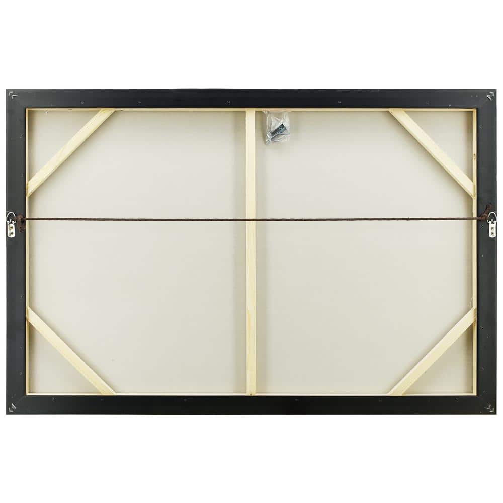 Empire Art Silver and Gold Abstract Canvas with Champagne Frame, 32" x 48"