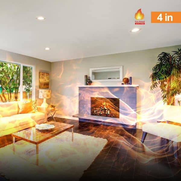 4 in. Air-Tight IC Rated Fire Rated New Construction Recessed Housing, with TP24 Connector, ETL Certificated (2-Pack)
