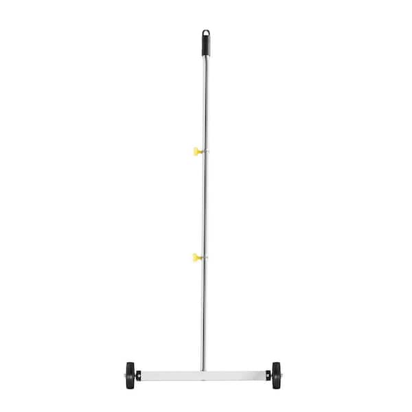 17-Inch 10Lbs Rolling Magnetic Manual Floor Sweeper with Adjustable Handle for Garage Roofing Projects