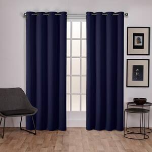 Kenneth Cole Reaction Home Blackout Curtains Brand New Large Grommets Dark Blue 