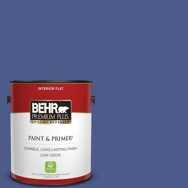 BEHR PREMIUM PLUS 1 gal. #S-G-610 Gem Flat Low Odor Interior Paint & Primer