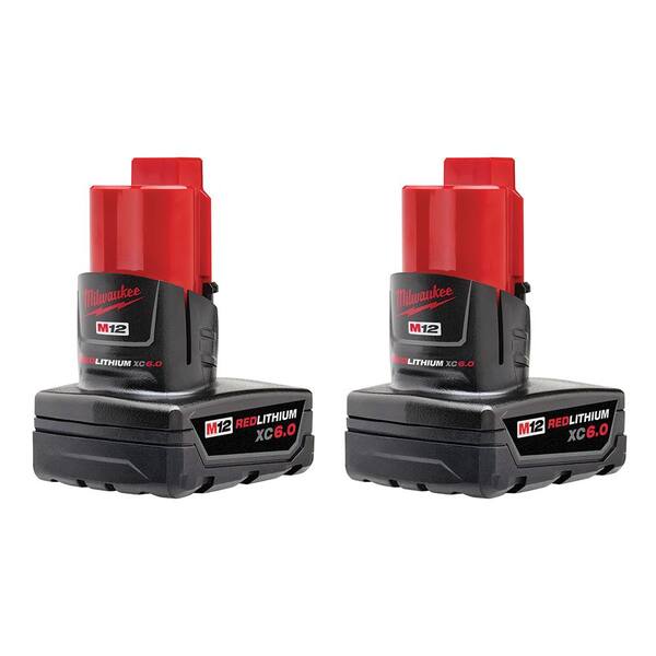 Milwaukee - M12 12-Volt Lithium-Ion Starter Kit with Two 6.0 Ah Battery Packs and Charger