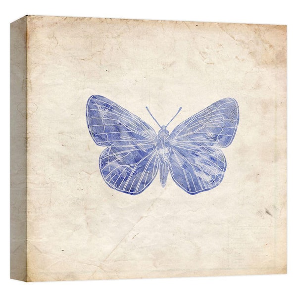 PTM Images "Lavender Butterfly'' Canvas Abstract Wall Art 15 in. x 15 in.