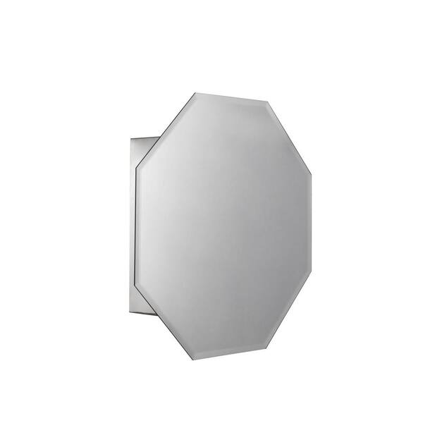 Croydex Favo 20 in. W x 20 in. H Octagonal Silver Stainless Steel Surface Mount Medicine