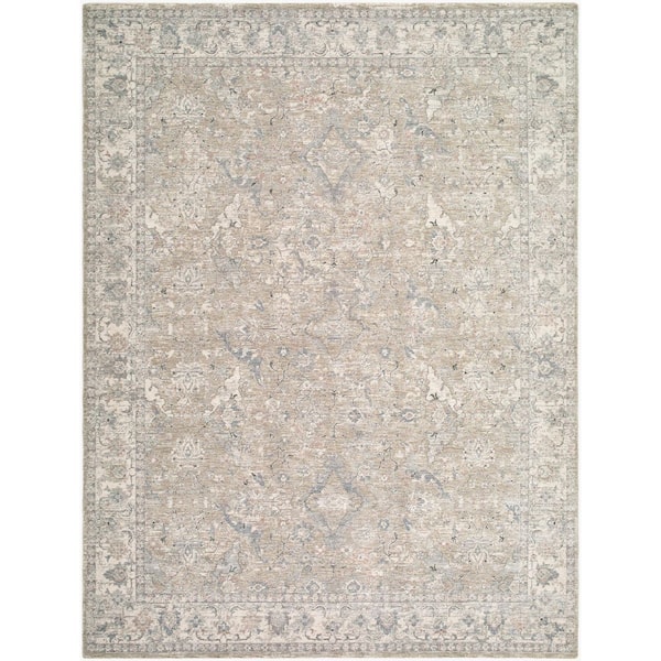 Poetry Slate Traditional Border 12 ft. x 15 ft. Area Rug