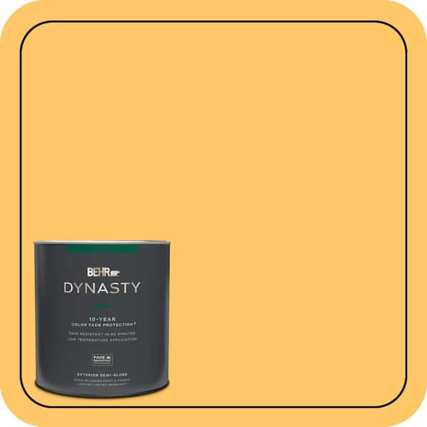 BEHR DYNASTY 1 qt. Home Decorators Collection #HDC-SP16-05 Daffodil Semi-Gloss Enamel Exterior Stain-Blocking Paint & Primer